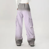 Cozy 90s Style Aesthetic Gradient Sports Cargo Pants