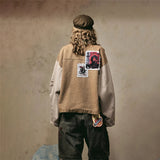Classic Oversized Streetwear Patchwork Denim Jacket