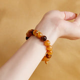 Tiger Eye Stone Buddha Healing Bracelet