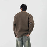 Y2K Cozy Textured Crew Neck Sweater