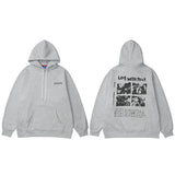 Insulated Bear Letter Print Hip Hop Hoodie