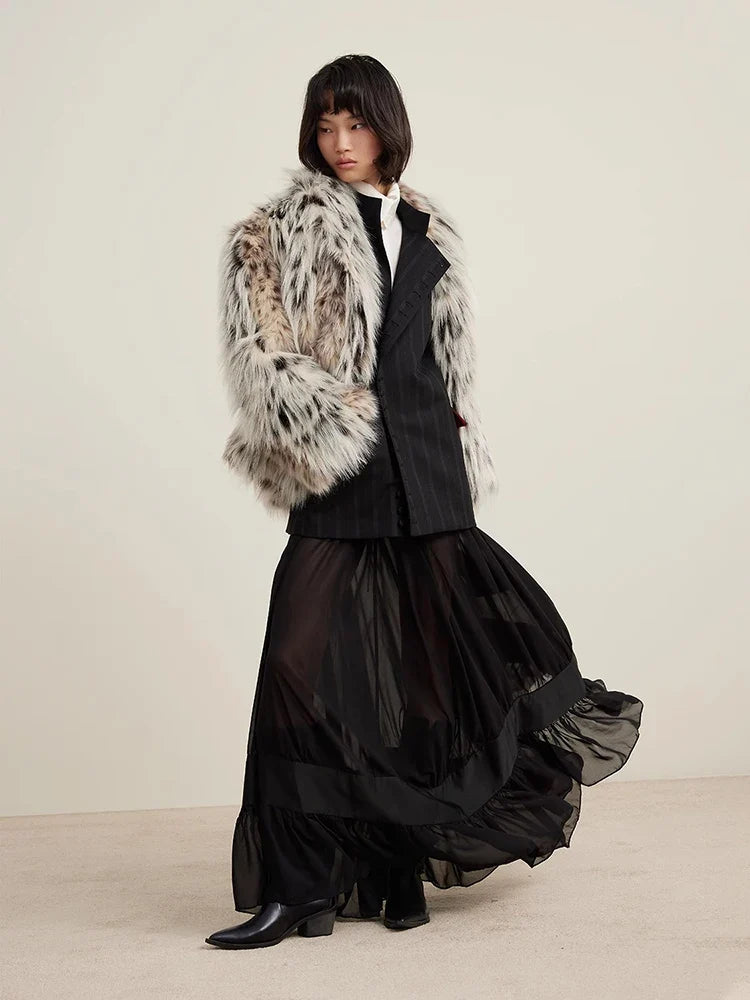 Colorful Thickened Warm Faux Fur Jacket
