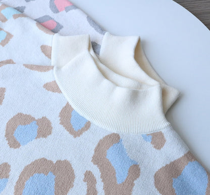 Turtleneck Leopard Women Sweater