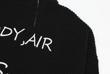 Y2k Letter Embroidery Turtleneck Sweater