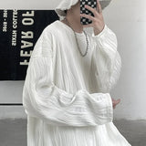 Versatile Hip Hop Solid Color Long Sleeve T-Shirt