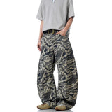 Vintage Camouflage Streetwear Cargo High Jeans