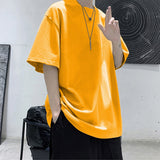 Oversized Elbow-length Sleeve Blank T-shirt