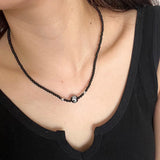 Vintage Korean Black Cross Beads Necklaces