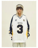 Color Blocked Loose Long Sleeve Sweatshirt