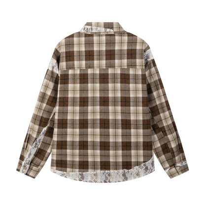 Luxury Elegant Plaid Blouse Shirt