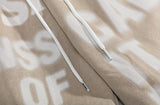 Suede Letter Print Shorts