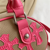 Cross Embroidery Handbag