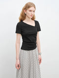 Unique Irregular V-Neck T-Shirt