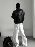 Durable Slim Fit Chic White Cool Pants