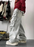 Men's Patchwork Straight Cargo Jeans
