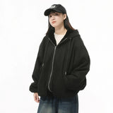 Oversized Casual Zip-Up Hoodie