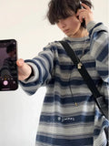 Japanese Retro Stripe Loose Sweatshirt