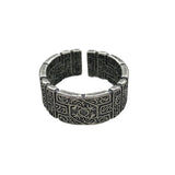 Retro Grass Pattern Punk Gothic Ring