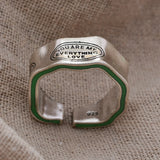 Engraved Sterling Silver Love Ring