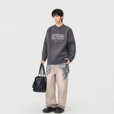 Cozy Winter Letter Print Crew Neck Knitted Sweater
