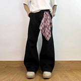 AURA Removable Patchwork Wide Leg Hip Jeans