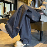 Handsome Solid Color Splicing Casual Jeans