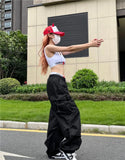Y2K Parachute Black Cargo Pants