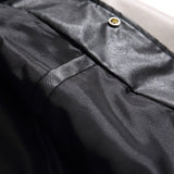 Oversized Leather Varsity Jacket