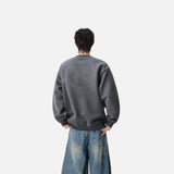 Contrast Color Raglan Crew Neck Sweatshirt