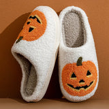Cozy Pumpkin Halloween Slipper
