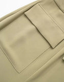 Classic Solid Color Back Zipper Skirt