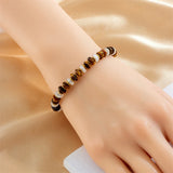White Jade Tiger Eye Stone Bracelet