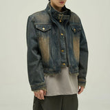 High-Quality Vintage Motorcycle Denim Jacket