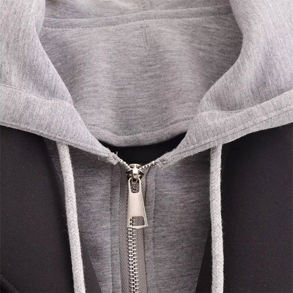 Versatile Fake Two Piece Detachable Hooded Coat