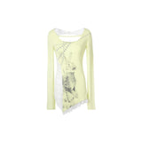 Edgy Grunge Aesthetic Tattoo Print T-Shirt