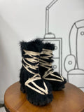 Black Winter Platform Fur Boot