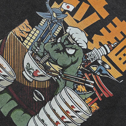 Oversize Funny Monster Noodle Cartoon T-Shirt
