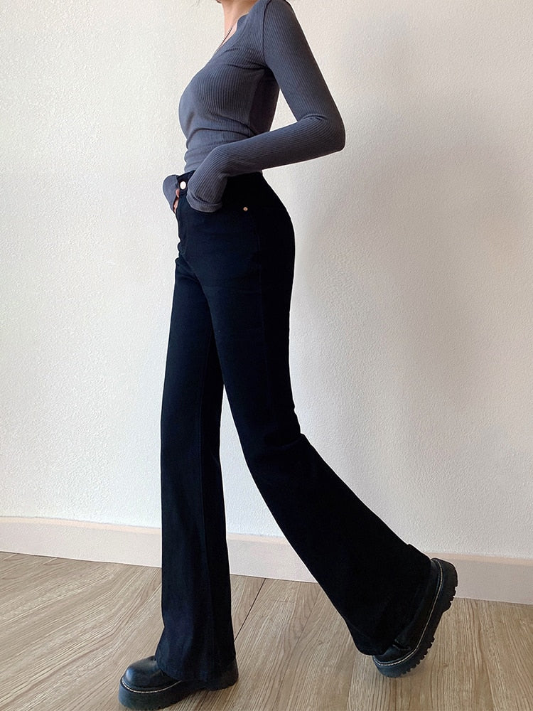 Skinny High-Waist Denim Pants