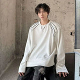 Padded Round Collar Long Sleeve T-Shirt