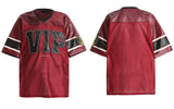Mesh Embroidered Patchwork Jersey Polyester T-Shirt