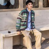 Casual Retro Cozy Striped Knitted Cardigan