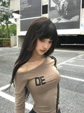 HotSweet Graphic Print Off Shoulder T-Shirt