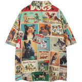 Colorful Funny Dogs Loose Casual Shirt