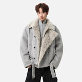 Chic High-End Turn Down Fur Collar Jacket
