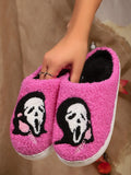 Halloween Pink Skeleton Cartoon Slipper