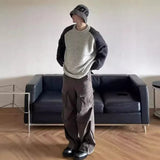 Casual Luxury Knitted Patchwork Relax Sweater