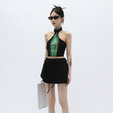 Y2k Punk Halter Tops