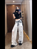 Vintage Women Streetware Ripped Denim Jeans