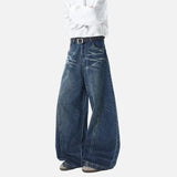 Y2K Lightning Print Loose Fit Wide Leg Jeans