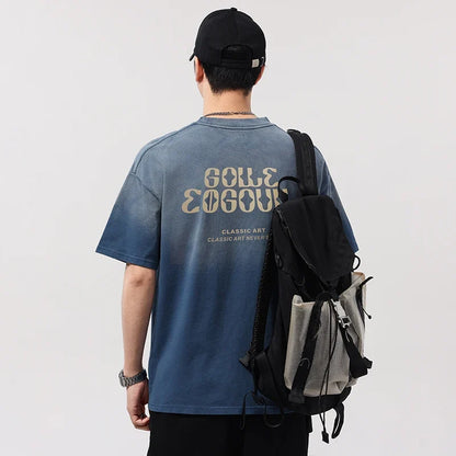 Vintage Oversize Gradient Wash Hip T-Shirt